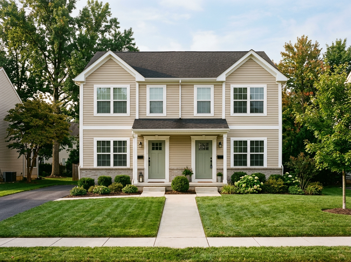Two-story duplex rental property in Bowie Maryland